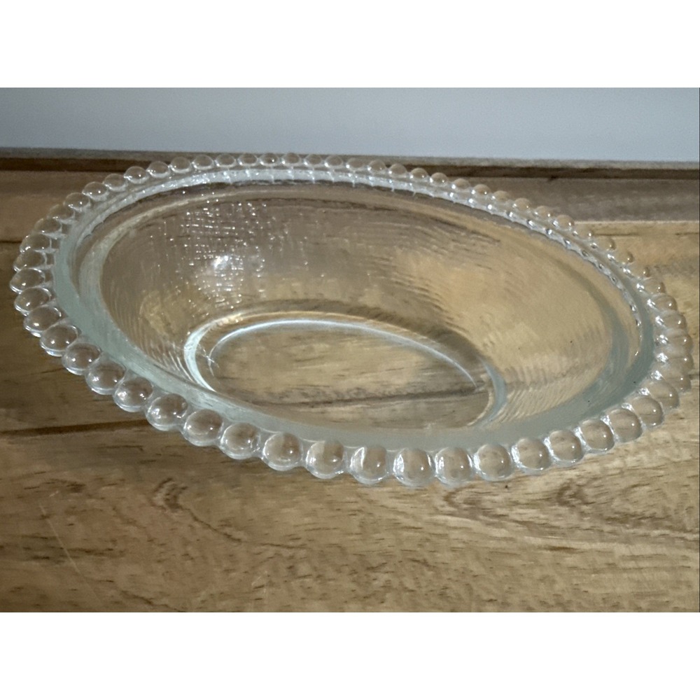Indiana Vintage  Glass Clear Hen On Nest Beaded BASE ONLY 7"